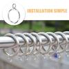 10Pcs Eyelet Curtain Rings Thick Metal Heavy-Duty Drapery Rings for Roman Shades Sliding Window Treatments Bathroom Shower