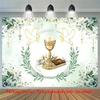 2D Flat Printing Chalice Dove Backdrop for First Communion and Confirmation