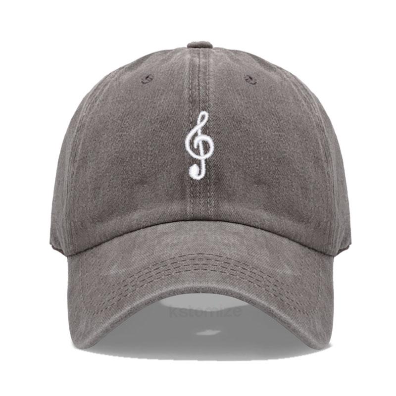 Unisex Soft Cotton Dad Hat Musical Note Embroidery Baseball Cap For Women Men Adjustable Unisex Casual Sports Caps