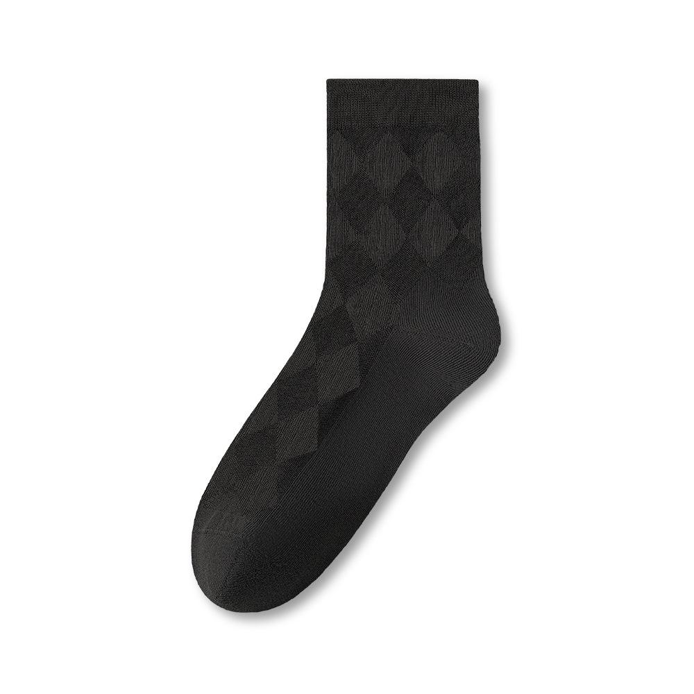 Herren Frühling und Herbst Mid-Calf Mesh Antibakteriell Geruchshemmend Business Schweiß Atmungsaktiv Lange Socken
