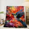 Hummingbird In Bloom Blanket Flannel Blanket Throw Blanket Sofa Cover Blanket Soft Premium Blanket Picnic Blanket Tv Blanket Gifts