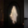Halloween Novelty Mirror With Creepy Eyes, Ologram Mirror LED Lit, Spooky Haunted House Apparition For Indoor/Outdoor