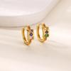 Simple and Fashionable Zircon-inlaid Ear Buckle Earrings Women's Light Luxury Temperament Versatile Earrings New