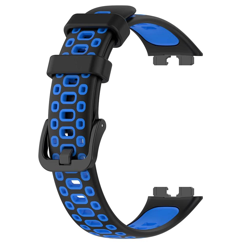 Silicone Wrist Strap For Huawei Band 10 9 8 Two-Color Watchband Bracelet Wristband Accessories