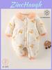Baby Cotton Sleepsuit Winter Warmth With Snap Button Closure For Newborns