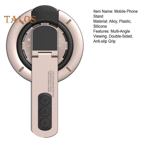 Magnetic Phone Ring Stand 360 Degrees Rotating Luminous Phone Bracket Multi-Angle Adjustable Double-Sided Phone Holder for Stress Relief & Mood