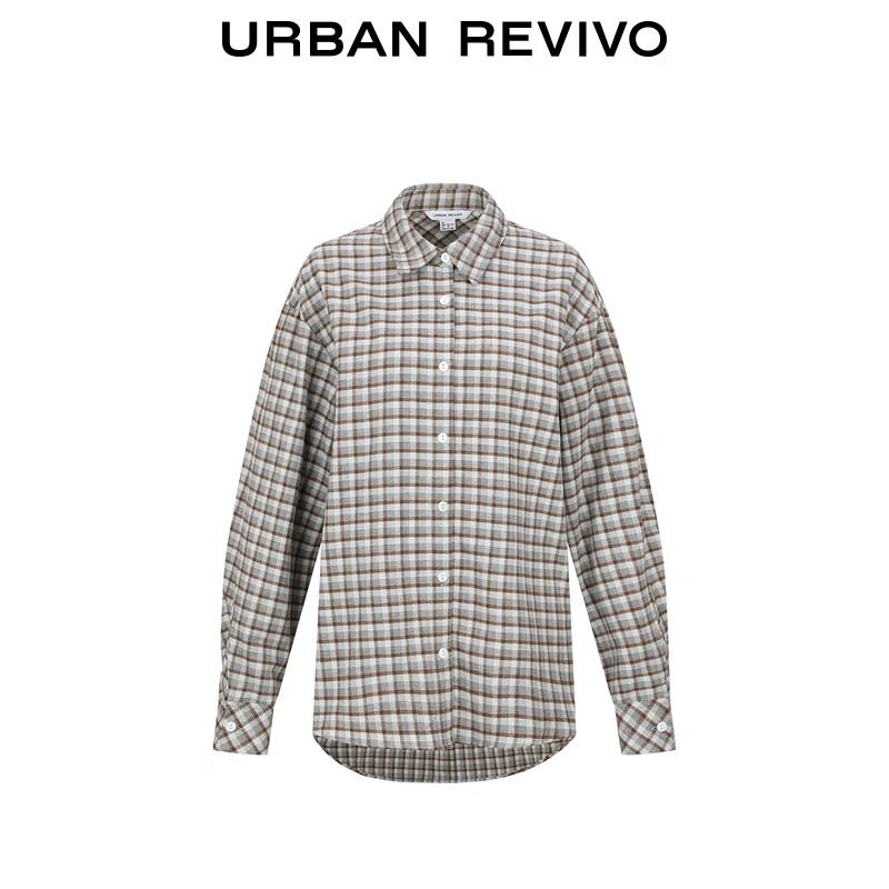 UR2025 Women's Retro Plaid Lapel Shirt