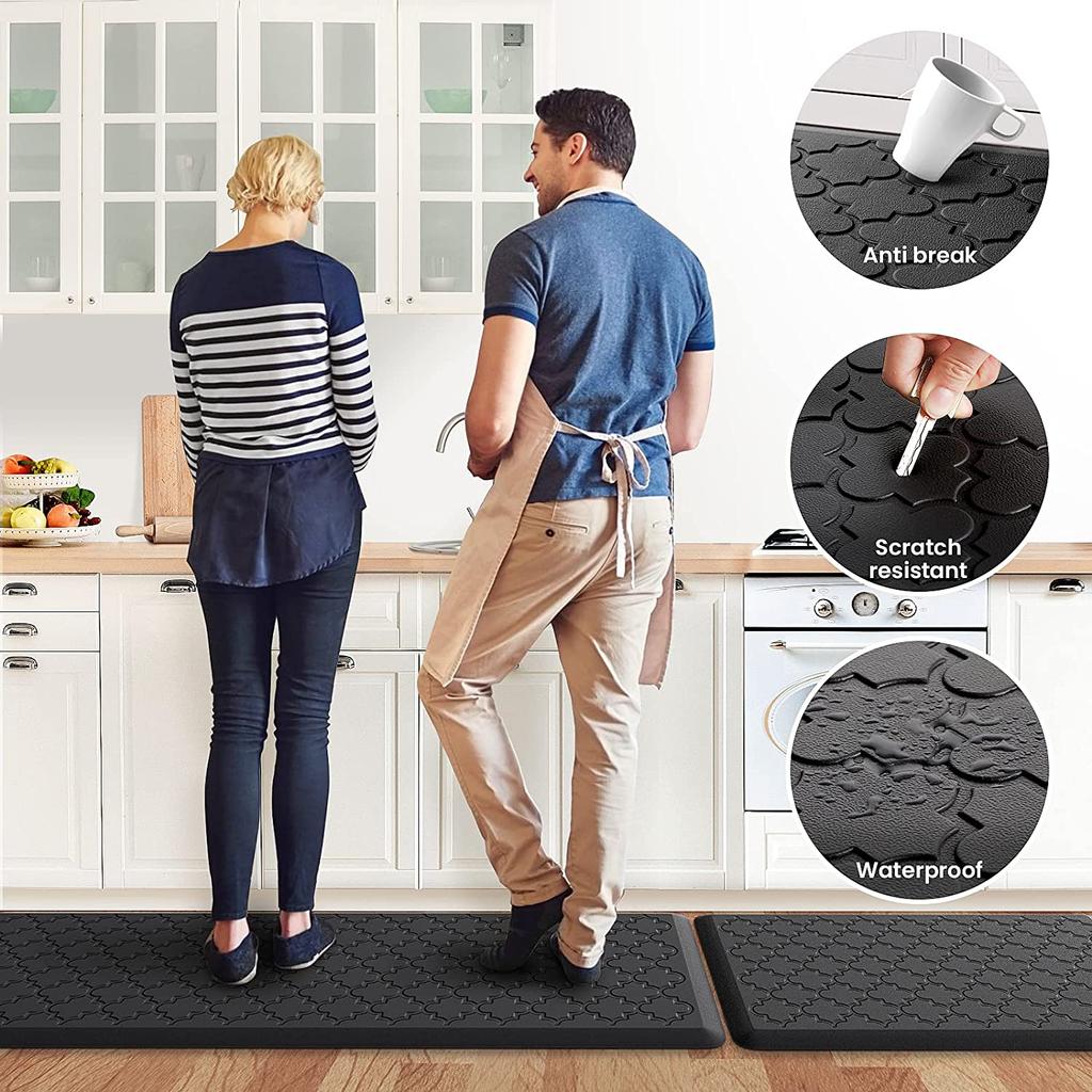 Kitchen Mat Cushioned Anti-Fatigue Floor Mat Waterproof Non-Skid Kitchen Mats Comfort Foam Kitchen Rugs Standing Mat For Floor
