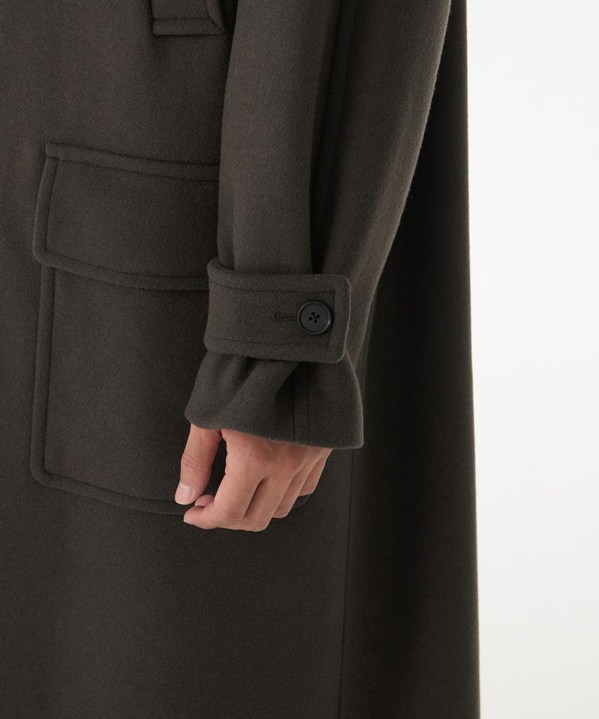 Musinsa Standard Wool Blend Oversized Muff Balmacaan Coat [Khaki Brown]
