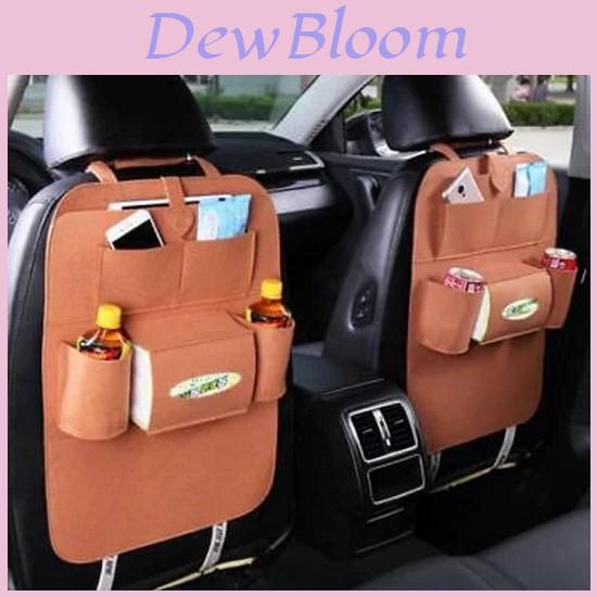 Car Seat Back Storage Bag With Colorful Fabric Material For Children Vehicle Organization