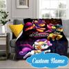 Custom Name Purple Unicorn Friendship Blanket bed sofa Blanket Flannel Blanket for Camping, Hiking, Picnic Essentials,gift for Fan family