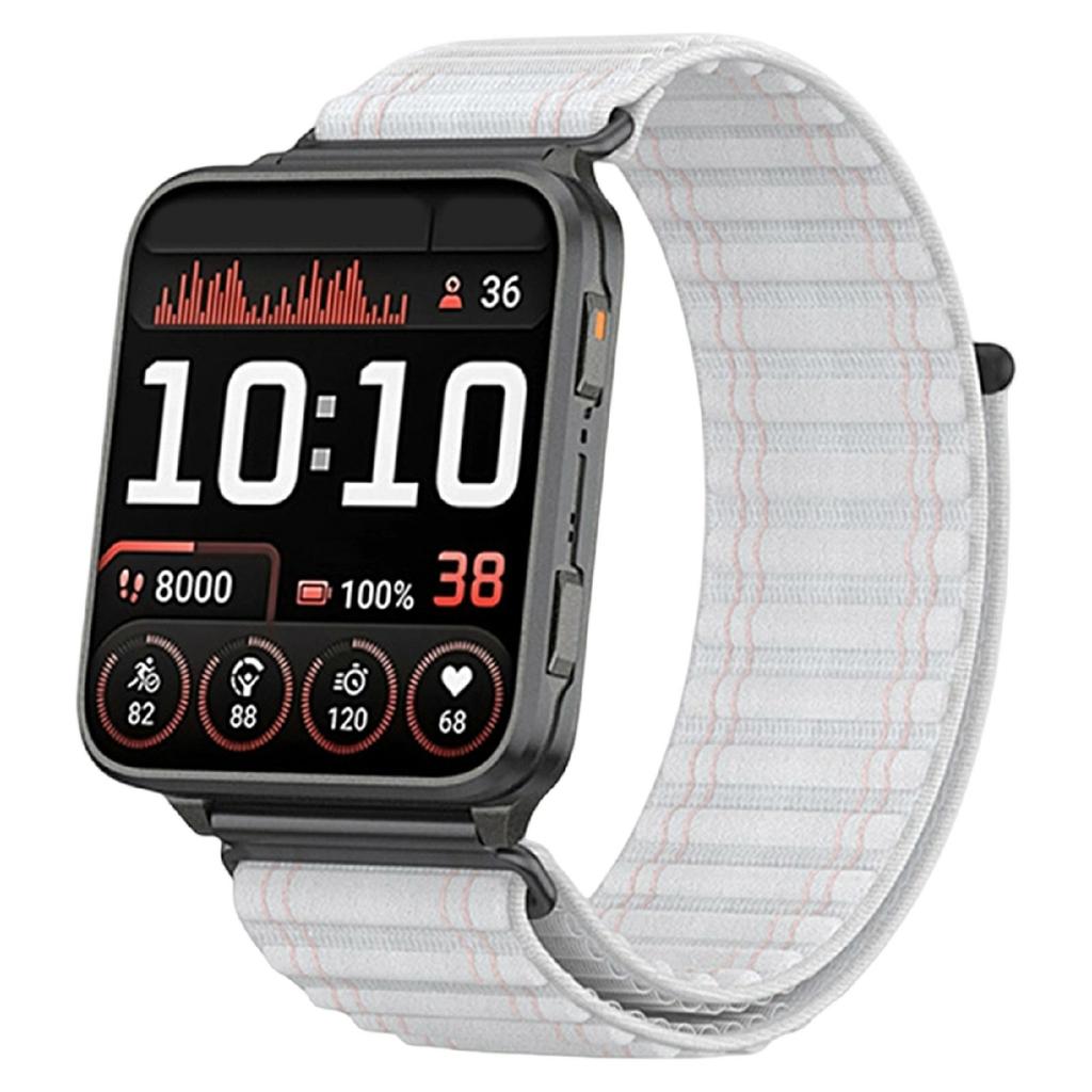 Bracelet en Nylon Design Ondulé pour Garmin Venu X1 Libération Rapide Respirant Bracelet de Montre Connectée