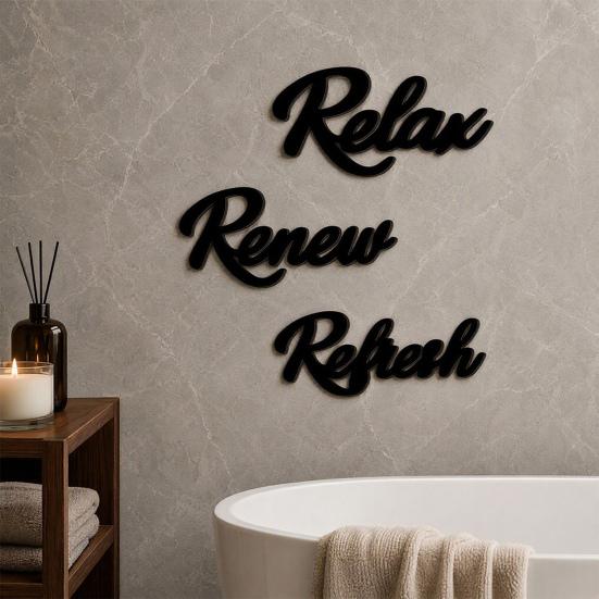 Wooden Letters for Wall Stickers, Self-Adhesive Art Decor, Retro 3D Three Dimensional Letter Signs English Words Stickers Home Living Room Bedroom