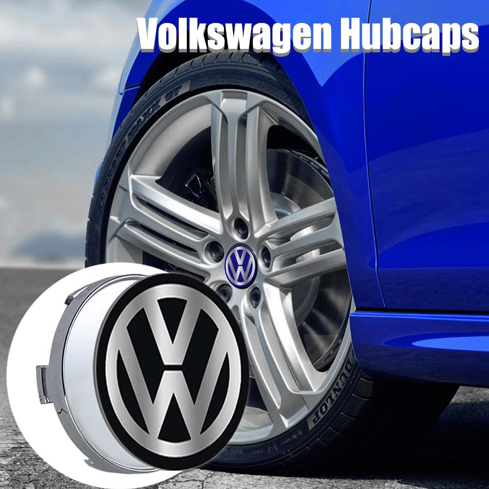 ZDFVU1 4Pcs 56MM 60MM Car Wheel Center Caps Hubcap Cover Badge For VW GTI Golf8 Polo Passat Mk6 MK7 Tiguan R32 RLine Magotan Jetta Bora