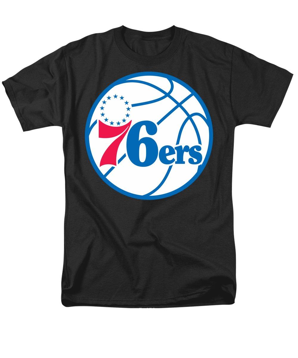 

Мужчины Премиум Хлопок Филадельфия 76ers логотип Печать Тис Смешные Harajuku Стиль расчесанный хлопок футболку