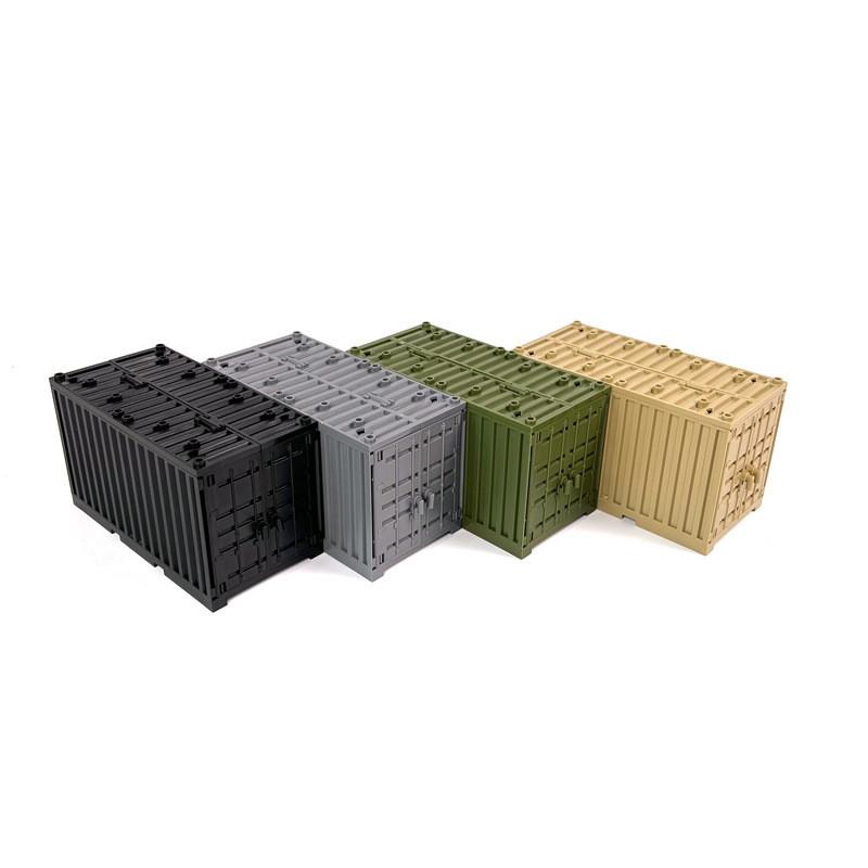 Military Container Model Model Building Blocks MOC Toys For Kids Transformable Technical Bricks Creative DIY Pretend Toys