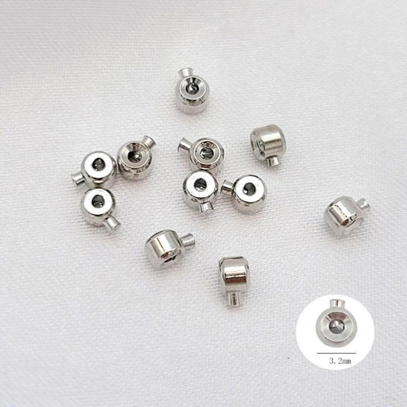 Pack of 10 Stopper Beads Metal Spacer Beads Jewelry Making Accessories Easy Threading Beads Handmade Accessories
