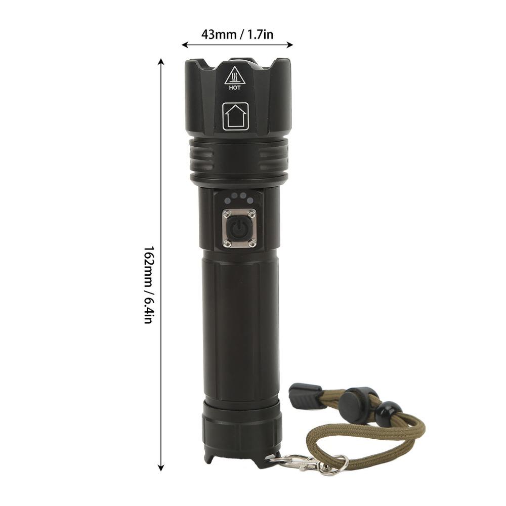 IPX4 Waterproof LED Flashlight 30W Rechargeable Flashlight Super Bright Flashlight  Emergency