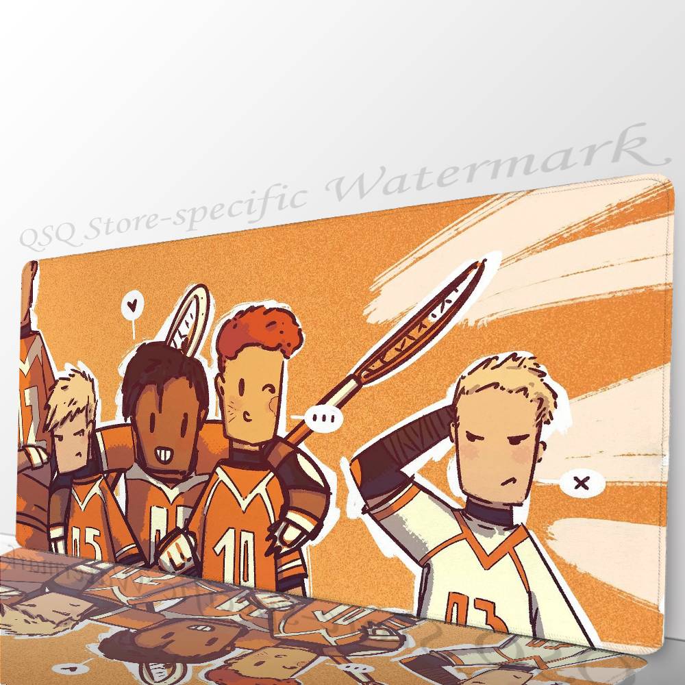 O Mousepad Anime F-Foxhole Court Antiderrapante Adequado Para Computadores de Escritório Laptops Jogos de E-sports Tapetes de Mesa Teclado XXL