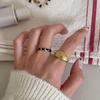 Simple and Sweet Oil Dripping Iris Ring Titanium Steel Electroplating Advanced Sense Ring Niche Flower Woman