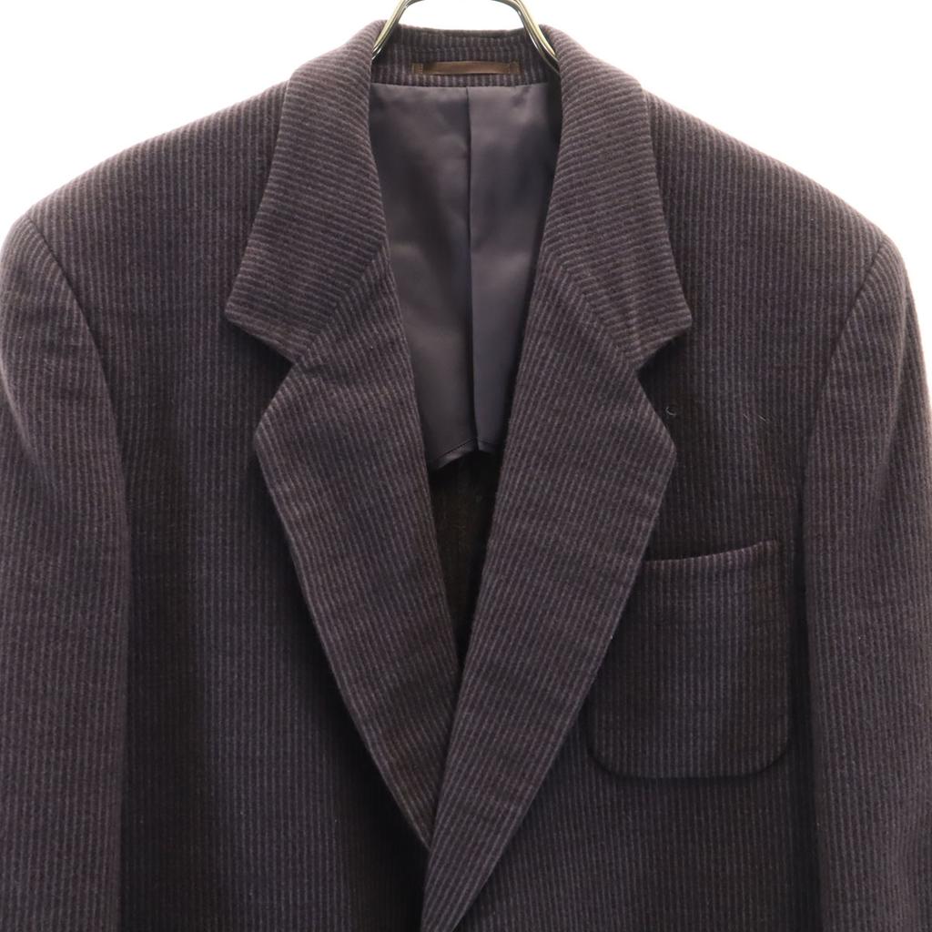 Lanvin 90s Wool Blend Old Stripe Tailored Jacket 48-35 Purple Men's Used
