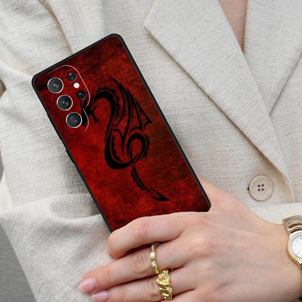 Red Dragon Cell Phone Case for Samsung Galaxy S26 Ultra S25 S24 S23 S22 S21 S20 Note10 Cover