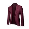 2Pcs/Set Suit Solid Lapel Long Sleeve Men Color Long Pants Set