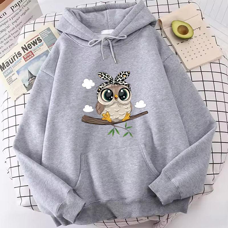 Cute Cartoon Owl Funny Hoodies Spring Autumn Winter Casual Hoodies Sweatshirts Men Women Pullovers