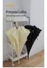 Lolita Pure White & Black Pagoda Umbrella - Fresh Style, Windproof Sun & Rain Umbrella with Curved Handle, Ideal for Weddings & Ceremonies