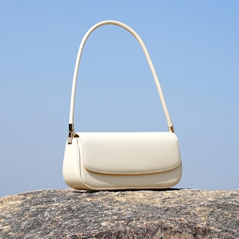 High Quality Genuine Leather Saddle Women's Bag, Simple Design Hand-held Single Shoulder Women's Bag, Elegant Armpit Bag