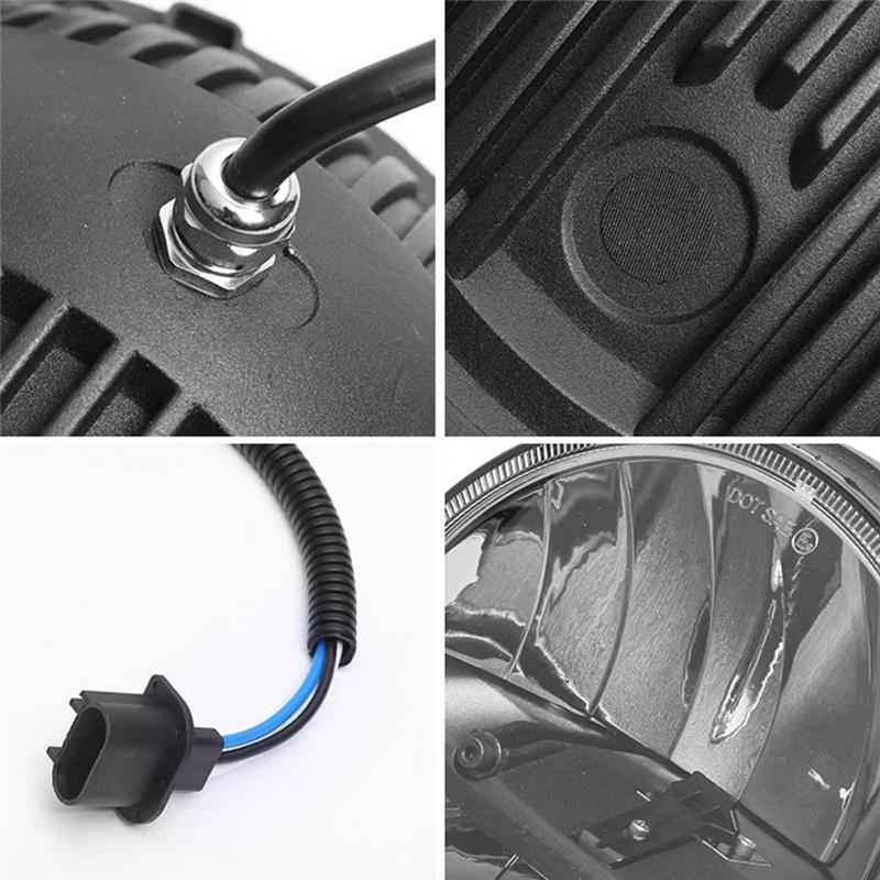 Ac29-2PC 7Inch H4 LED Headlight Running Lights Motorcycle Headlamp For Toyota Jeep Wrangler TJ JK LJ CJ Suzuki Lada Niva