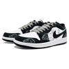 Jordan Air Jordan 1 Low Leather Cushioning Slip Resistant Low Top Vintage Basketball Shoes Men's Black White 553558-132(Team44-)