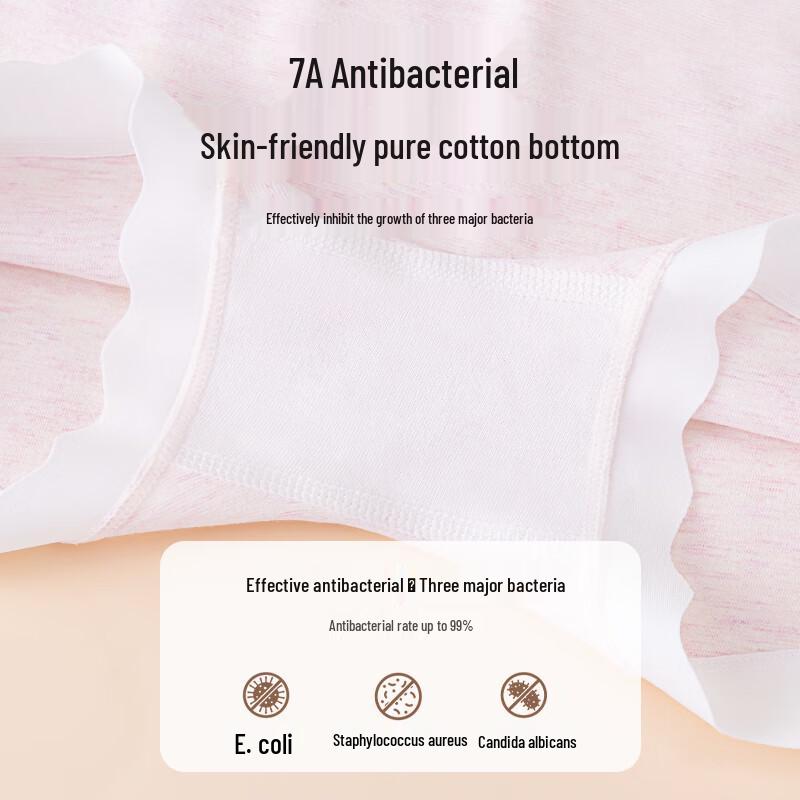 MiiOW Girls' Pure Cotton Antibacterial Boxer Briefs 4-Pack