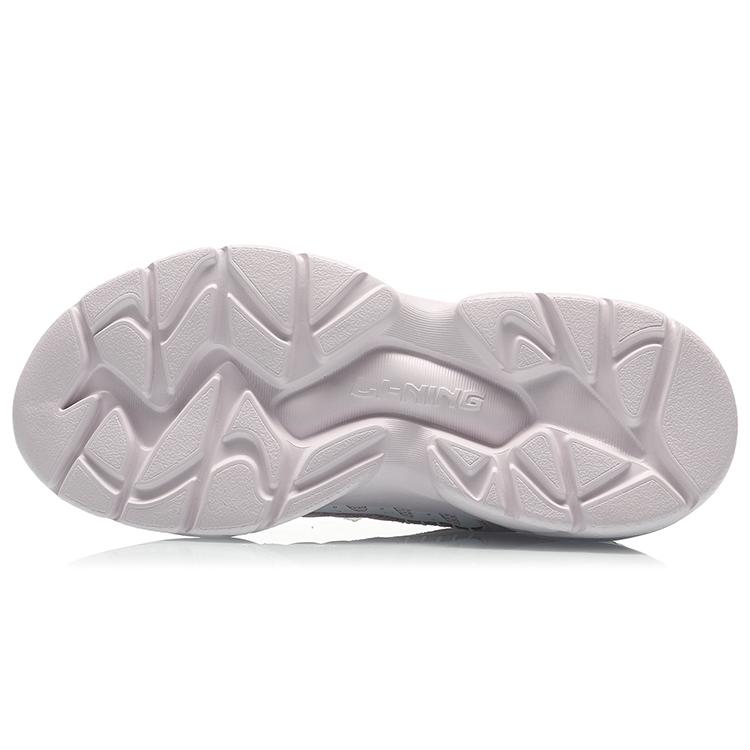 Li Ning Moonchaser Cushioning Slip Resistant Abrasion Resistant Low top Sports Casual Shoes Women's Pink White AGLQ248-2