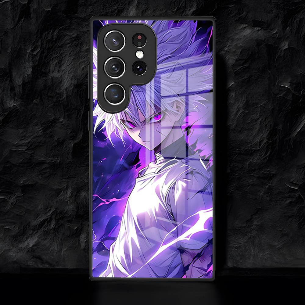 

Чехол для телефона Hunter X Hunter Killua для Samsung S26 S25 Edge Ultra 24 23 22 21 Ultra Plus Fe A55 56 15 4G 5G Стеклянный чехол Galaxy A15 5G