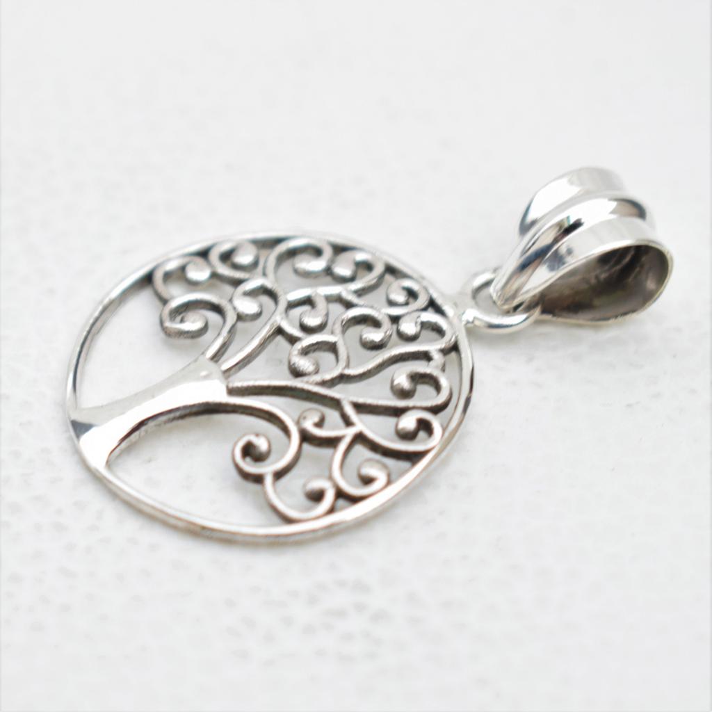 Handmade 925 Sterling Silver Tree of Life Pendant, Healing Jewelry