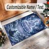 Cosmic Theme Crystal Velvet Floor Rug Personalized Custom Name Text Warm Carpet Home Decoration