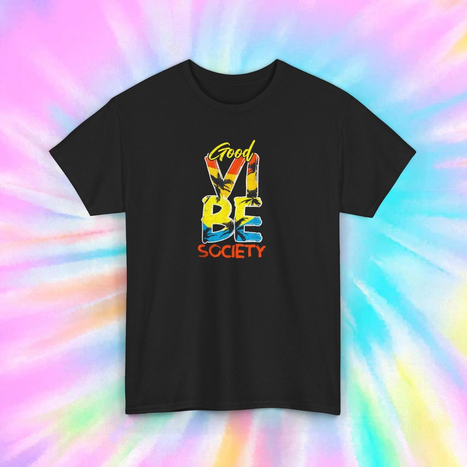 Good Vibe Society Shirt Colorful Retro Positive Energy Motivational Graphic Tee XXXL