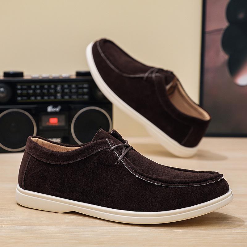 Men's shoes casual single shoes low-top foot-fitting one-pedal lazy shoes fashionable versatile large-size flat shoes men