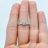 Blue Topaz Ring: Minimalist 925 Sterling Silver Band