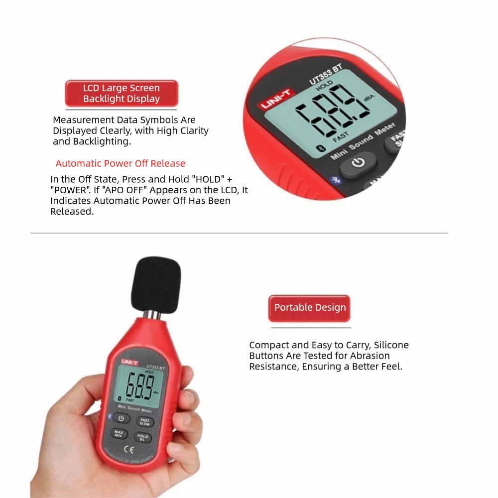 30dB to 130dB Range Noise Decibel Meter Portable SPL Meter Office Noise Monitoring