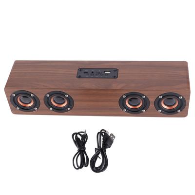 Bluetooth reproduktor prostorový zvuk handsfree volání retro subwoofer dřevěný bezdrátový reproduktor pro