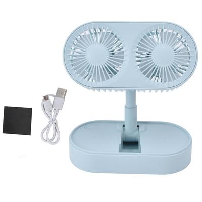 Desktop Double Fan Dual Motor 135 Degrees  Angle Adjustable Handheld Fan Three Levels Adjustable Low Noise