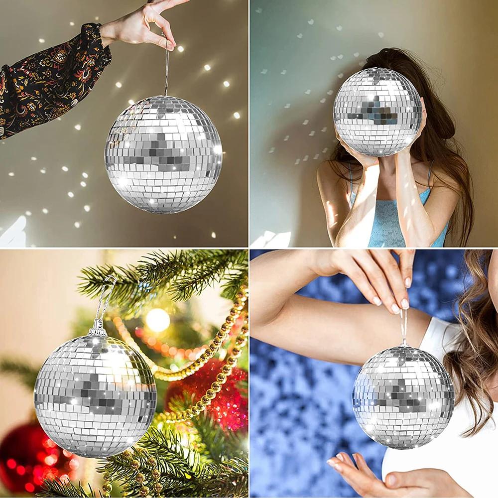 70s 80s 90s Disco Birthday Party Decoration Plastic Tablecloth Disco Mirror Ball Cake Topper Decoration Wedding Hanging Pendants