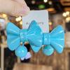 Korean Pink Rose Bow Hair Clip  for Women Vintage Elegant Solid Color Side Clip Duckbill Clip Barrettes Hair Accessories