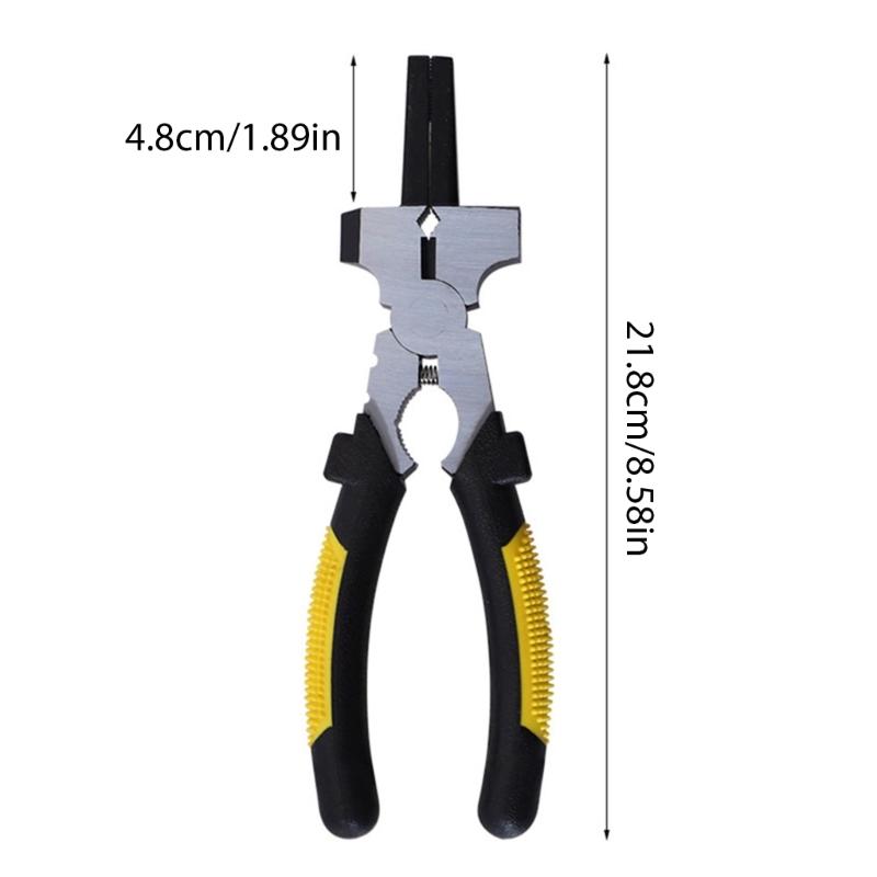 Professional MIG Welding Pliers 7'' Mulitfunctional Tool Steel for Scraping Spatter Gripping Drawing Wire Comfort Handle