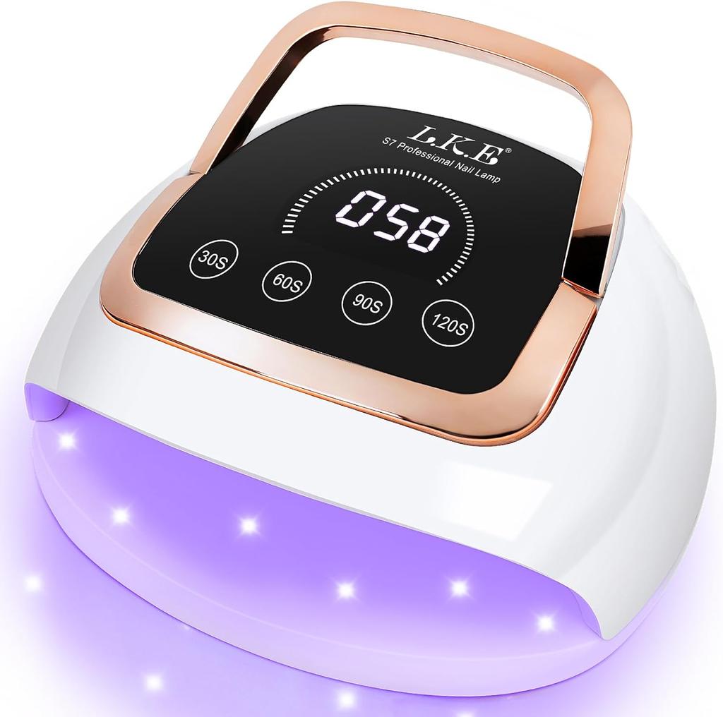 268W UV LED Nail Lamp, Gel Polish Dryer with 4 Timers & Auto Sensor (Black)