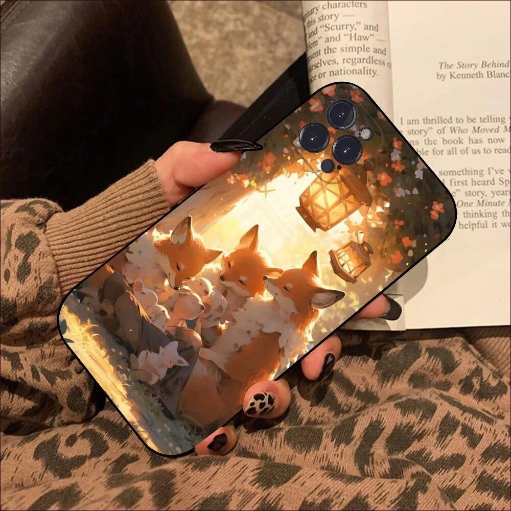 Cute Fox Phone Case For iPhone Samsung Galaxy Redmi Xiaomi Oppo OnePlus Note S A 7 8 9 10 11 12 13 14 20 21 22 23 53 54 Pro Max Plus Ultra TPU Soft