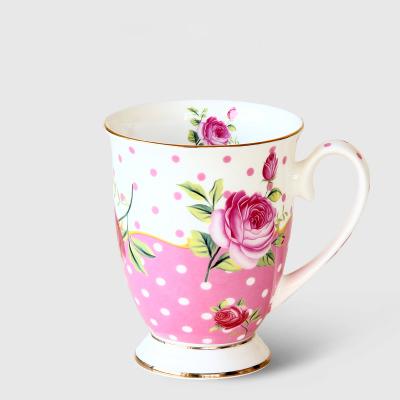 High Quality Ivory Porcelain Elegant Coffee Cup,Ceramic Mugs Luxury British Style Afternoon Tea Cup,office Mug