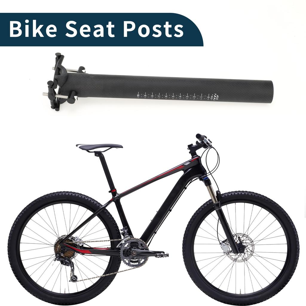 TUCKBOLD Lightweight Bicycle Seatpost, Bicycle Saddle Post, Seat Tube, Matte Black, 33.9x300mm, Carbon Fiber, 1 Piece